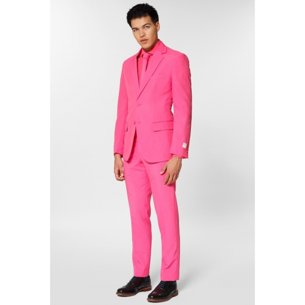 NEW IN BOX OppoSuits Mr. Pink Suit Jacket Pants And Tie Size 36